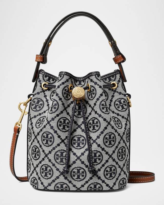 Mini T Monogram Canvas Bucket Bag